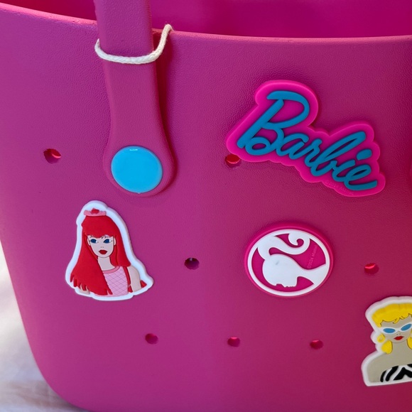 Barbie Hot Pink Silicone Tote with Playful Charms - Picture 6 of 9